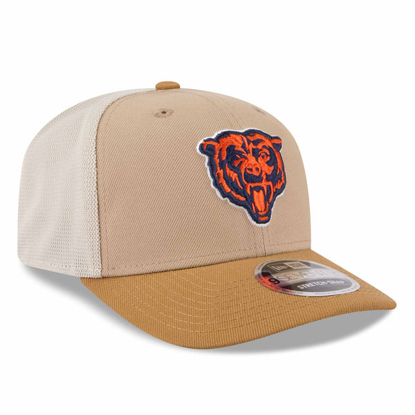 Chicago Bears New Era Two Tone Cream 9SEVENTY Stretch Snap Trucker Adjustable Cap