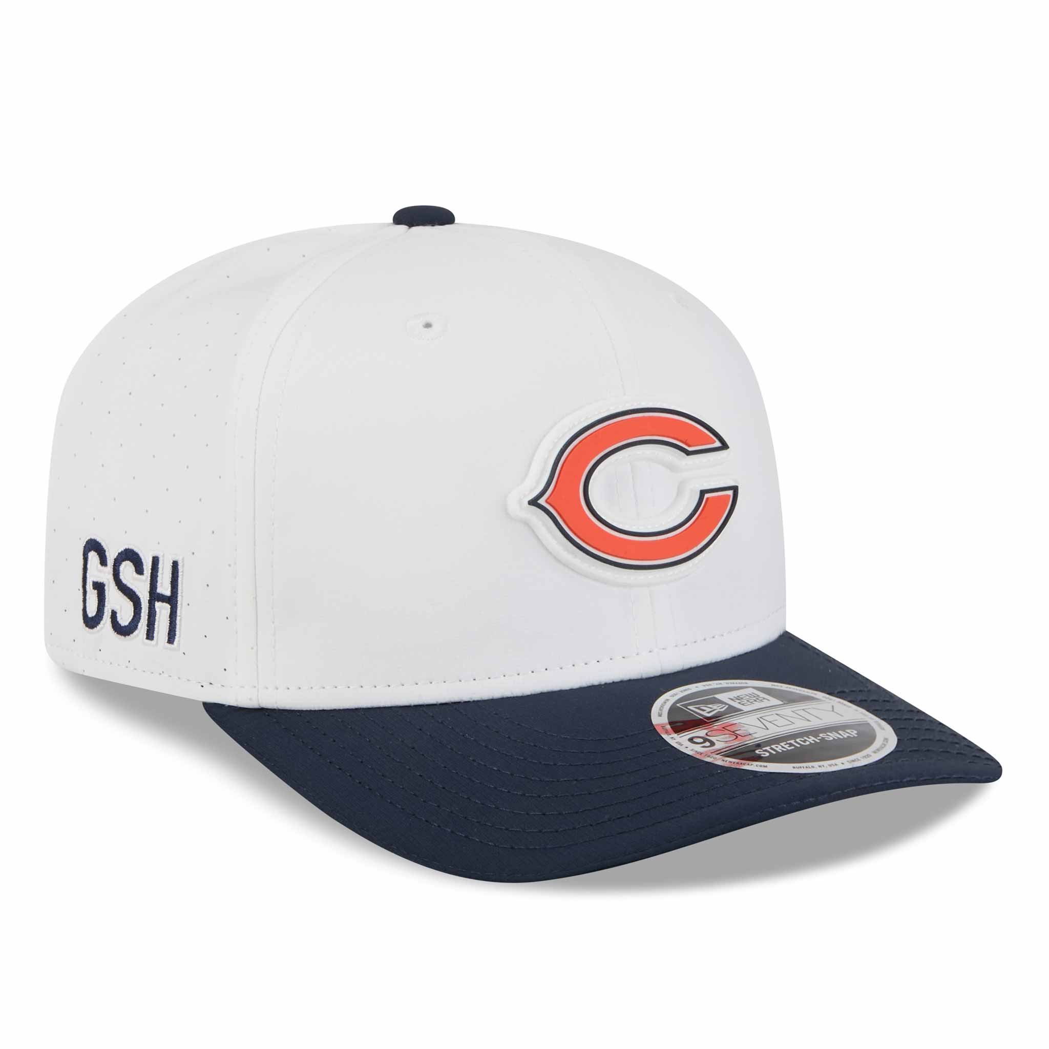 Chicago Bears New Era Training Camp White C 9SEVENTY Stretch Snap