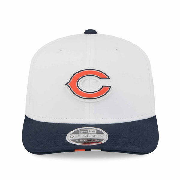 Chicago Bears New Era Training Camp White C 9SEVENTY Stretch Snap Adjustable Cap
