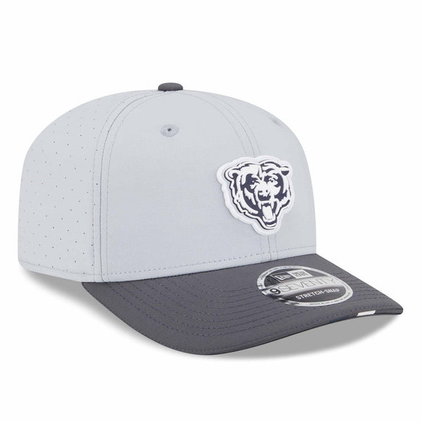 Chicago Bears New Era Training Camp Grey Bears Head 9SEVENTY Stretch Snap Adjustable Cap