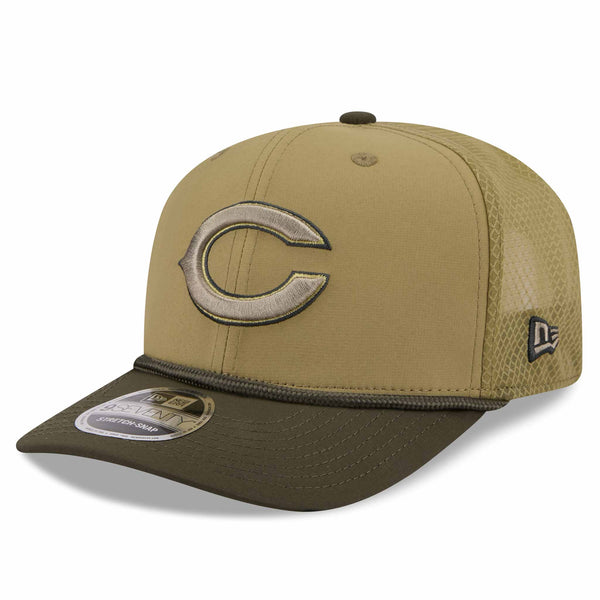 Chicago Bears New Era Salute To Service C Logo 9SEVENTY Stretch Snap Adjustable Cap