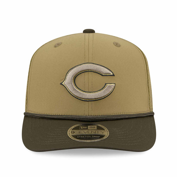 Chicago Bears New Era Salute To Service C Logo 9SEVENTY Stretch Snap Adjustable Cap