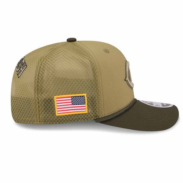 Chicago Bears New Era Salute To Service C Logo 9SEVENTY Stretch Snap Adjustable Cap