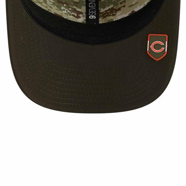 Chicago Bears New Era Salute To Service C Logo 9SEVENTY Stretch Snap Adjustable Cap