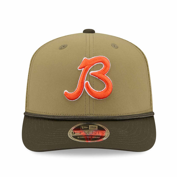 Chicago Bears New Era Salute To Service B Logo 9SEVENTY Stretch Snap Adjustable Cap