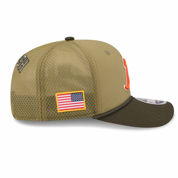 Chicago Bears New Era Salute To Service B Logo 9SEVENTY Stretch Snap Adjustable Cap