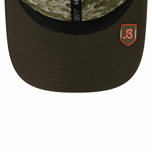 Chicago Bears New Era Salute To Service B Logo 9SEVENTY Stretch Snap Adjustable Cap