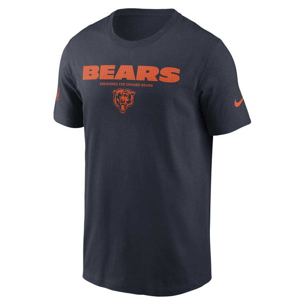 Chicago Bears Nike Navy Team Issue Wordmark Dri-Fit Short Sleeve T Shirt