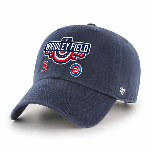 Chicago Cubs vs. Boston Red Sox 2025 47 Brand Clean Up Adjustable Cap