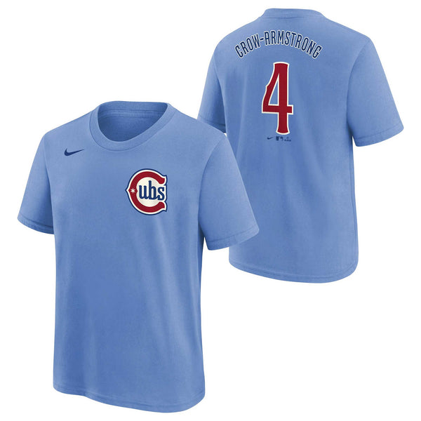 Chicago Cubs Pete Crow Armstrong Nike Youth Alternate Blues Name and Number T-Shirt