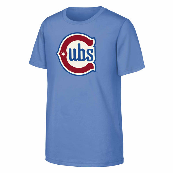 Chicago Cubs Youth Alternate Blues Logo Short Sleeve T Shirt