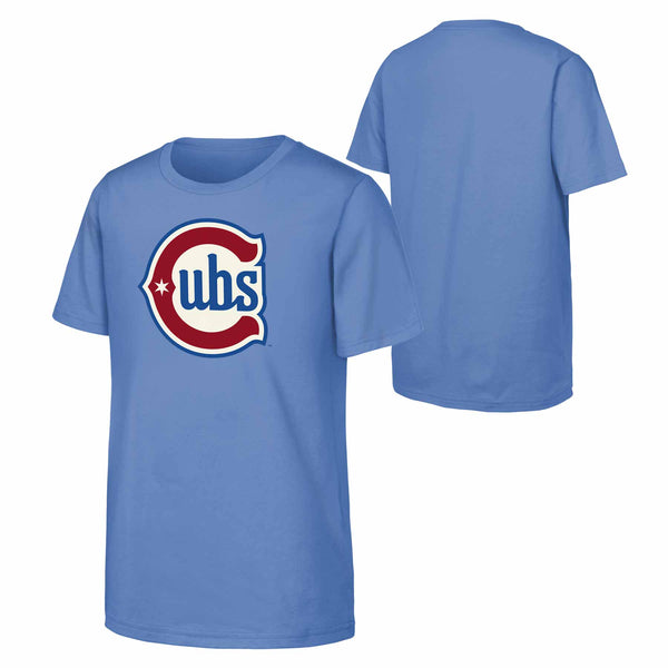 Chicago Cubs Youth Alternate Blues Logo Short Sleeve T Shirt