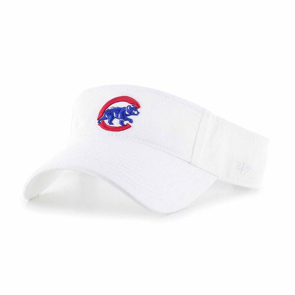 Chicago Cubs 47 Brand White Walking Bear Washed Visor
