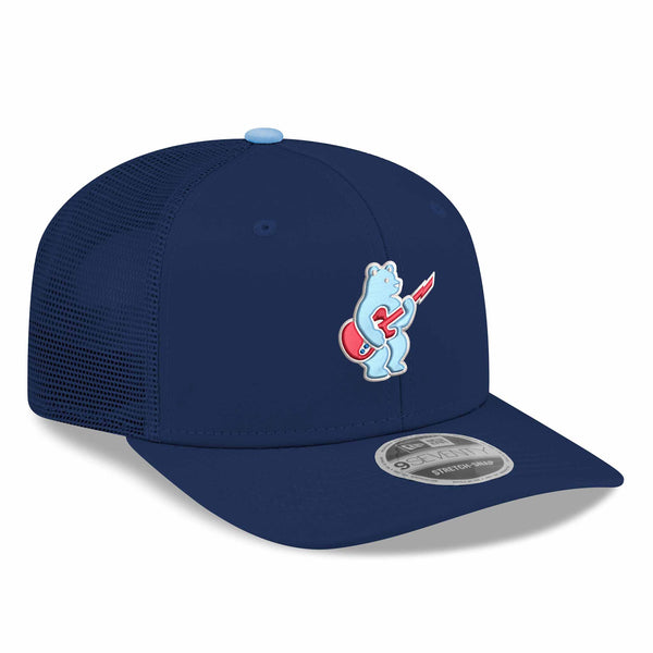 Chicago Cubs New Era Navy Sky Rock Bear 9SEVENTY Stretch Snap Trucker Adjustable Cap