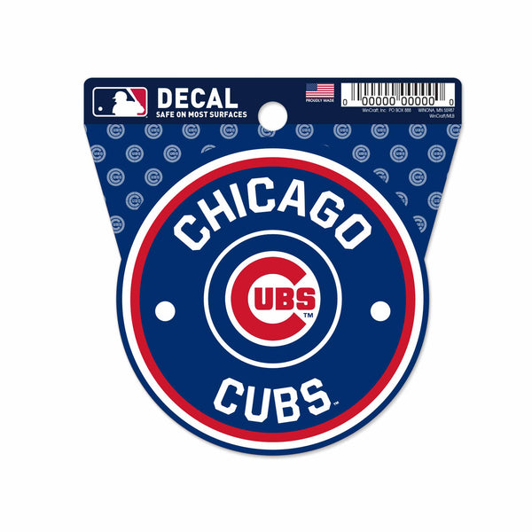 Chicago Cubs Round Clean Cut Decal