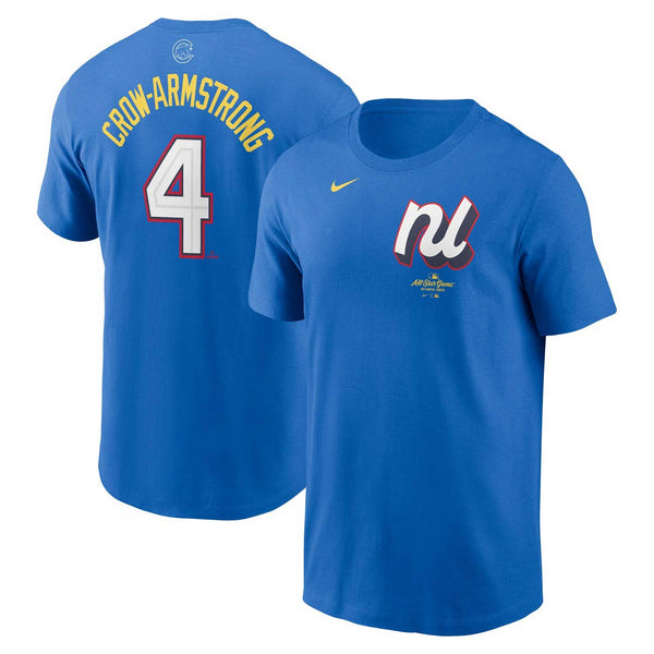 Chicago Cubs Nike 2025 National League All Star Game Pete Crow-Armstrong Name & Number T-Shirt
