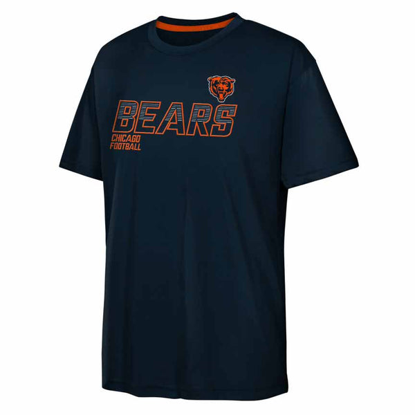 Chicago Bears Youth Hyped Up Dri Tek Short Sleeve T Shirt