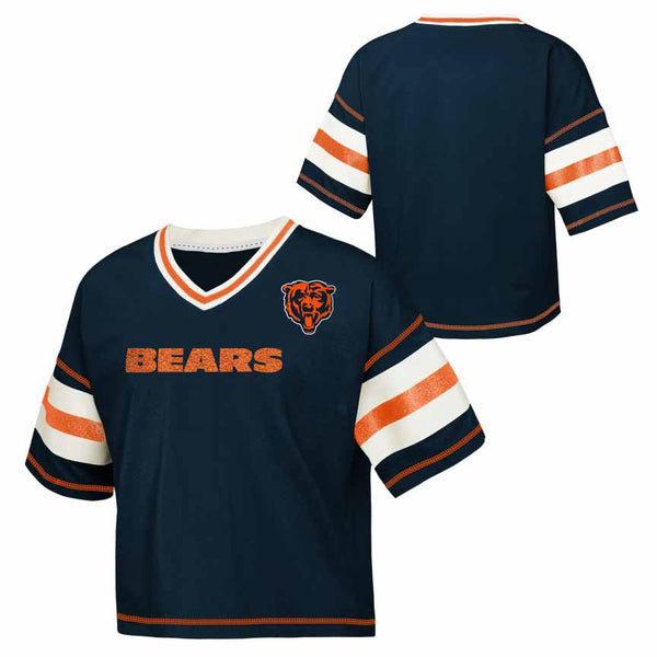 Chicago Bears Youth Girls Grid Iron Short Sleeve Jersey T shirt
