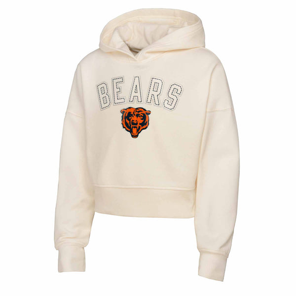 Chicago Bears Youth Girls Blitz Long Sleeved Cropped Hooded Sweatshirt