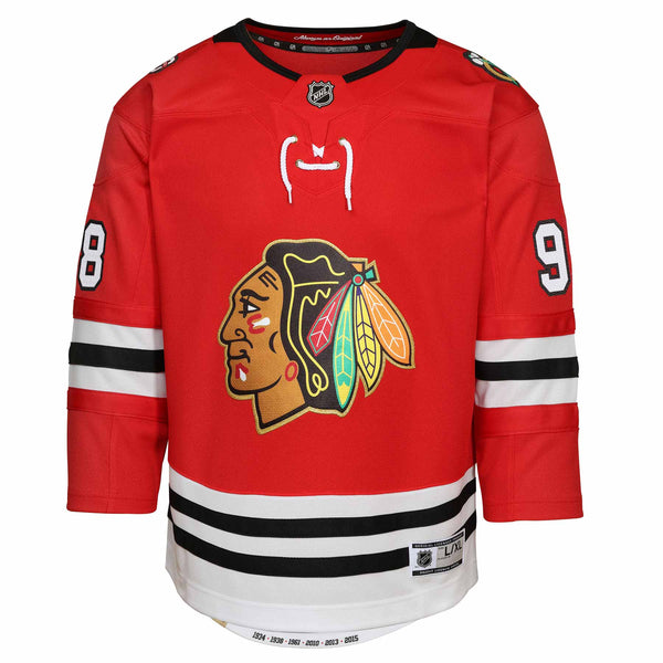 Chicago Blackhawks Connor Bedard Fanatics 2025 Youth Home Centennial Premier Home Jersey