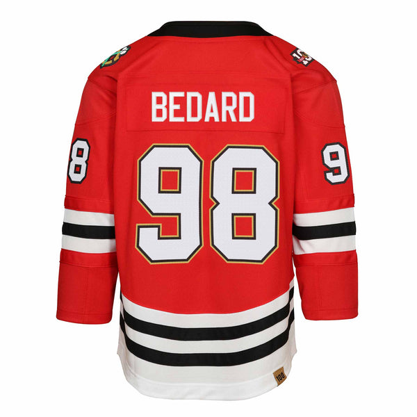 Chicago Blackhawks Connor Bedard Fanatics 2025 Youth Home Centennial Premier Home Jersey