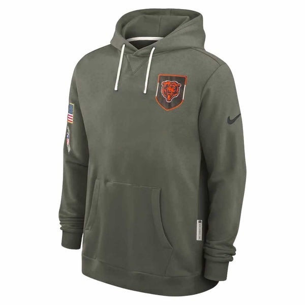 Chicago Bears Nike 2025 Salute To Service On Field Hooded Sweatshirt