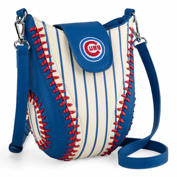 Chicago Cubs Montana West Pinstripe Baseball Stitch Crossbody Purse