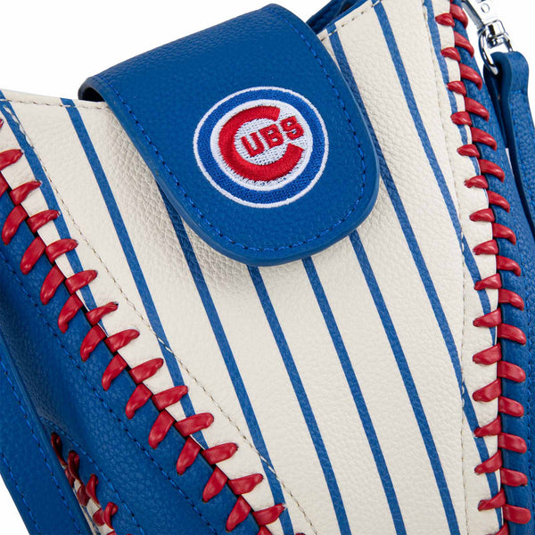 Chicago Cubs Montana West Pinstripe Baseball Stitch Crossbody Purse