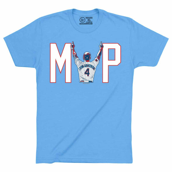 Pete Crow-Armstrong MVPETE Baby Blue Obvious T Shirt
