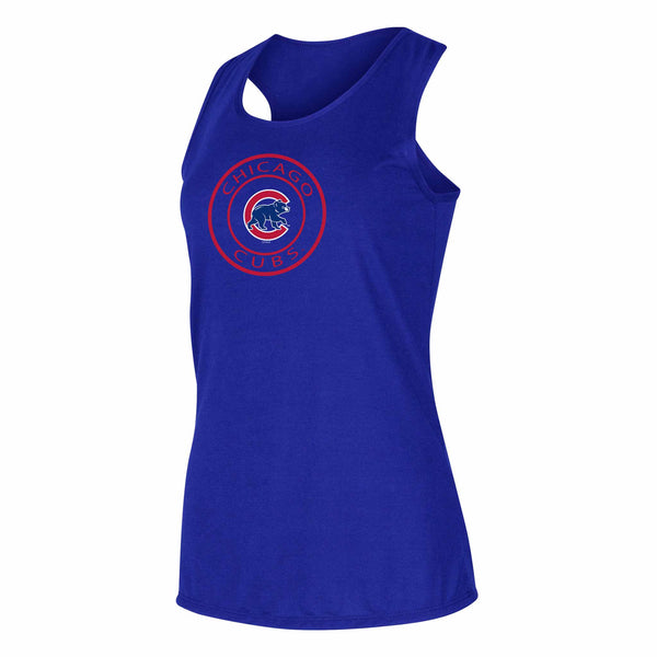 Chicago Cubs Womens Concept Sports Royal Blue Marathon Tank Top
