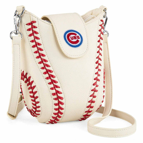Chicago Cubs Montana West White Baseball Stitch Crossbody Purse