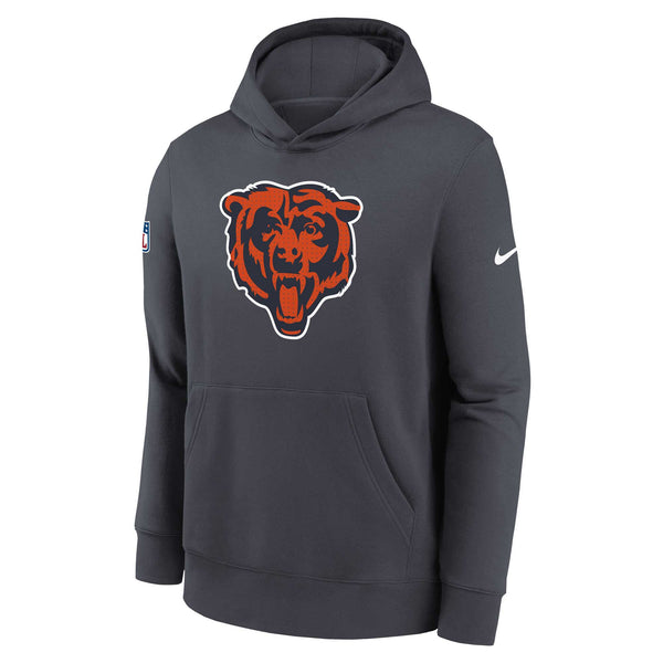 Chicago Bears Nike Youth 2025 Sideline On Field Hooded Sweatshirt