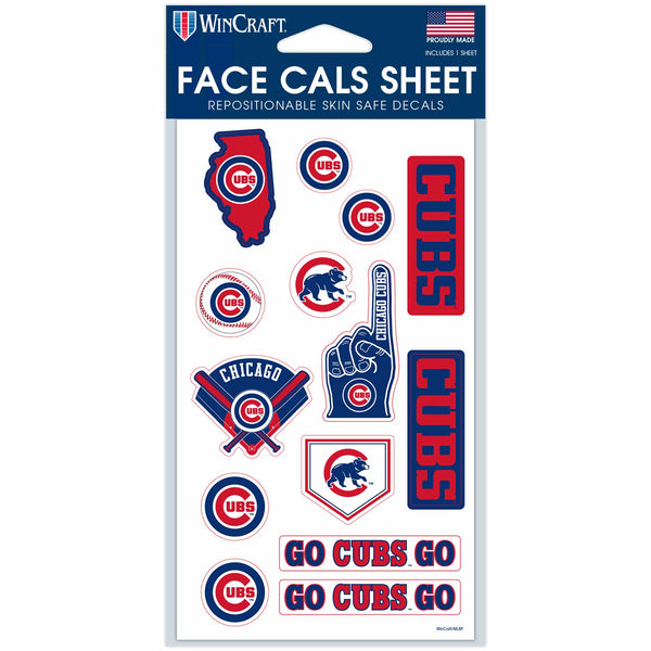 Chicago Cubs Temporary Face Decal Tattoos