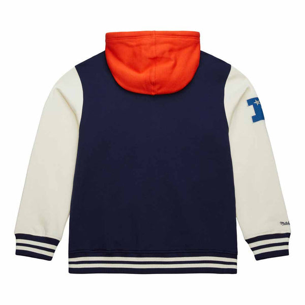 Chicago Bears Mitchell & Ness Courtside Fleece Button Front Hooded Jacket