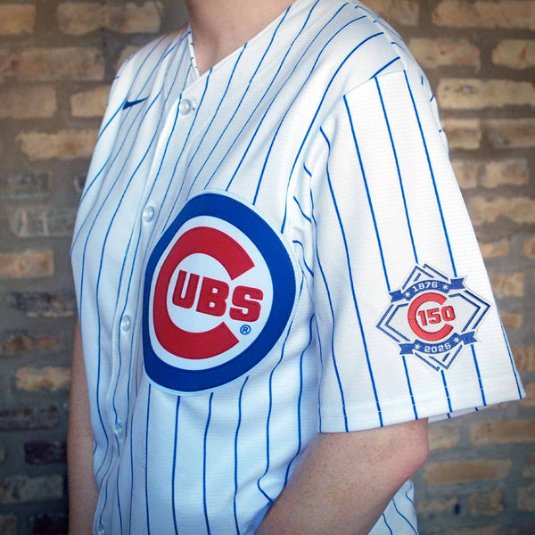 Chicago Cubs Nike Home Vapor Limited 150th Anniversary Patch Jersey