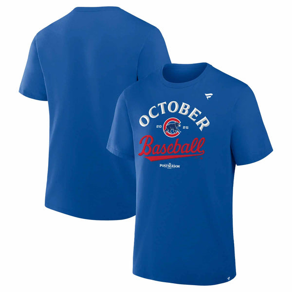 Chicago Cubs Fanatics 2025 Post Season Participant On Field Locker Room T Shirt