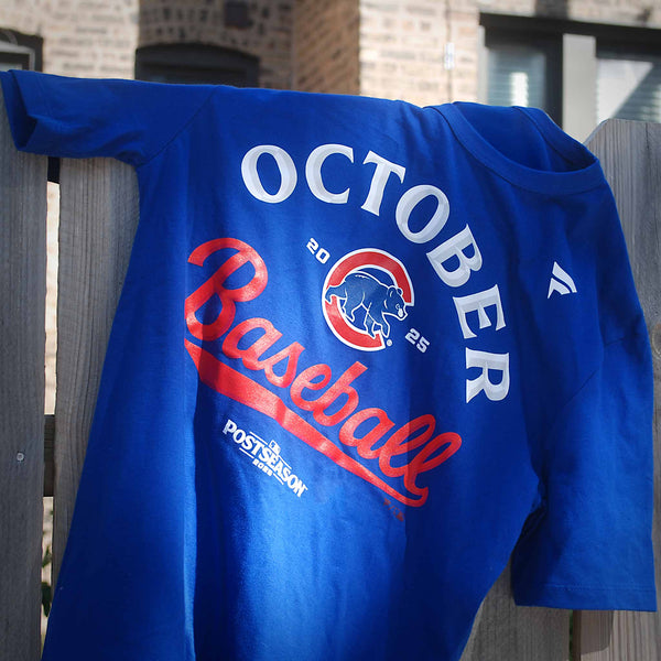 Chicago Cubs Fanatics 2025 Post Season Participant On Field Locker Room T Shirt
