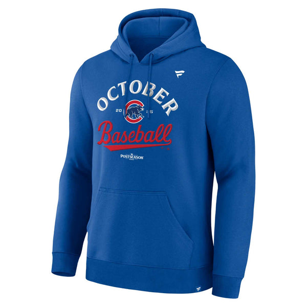 Chicago Cubs Fanatics 2025 Post Season Participant On Field Locker Room Hooded Sweatshirt