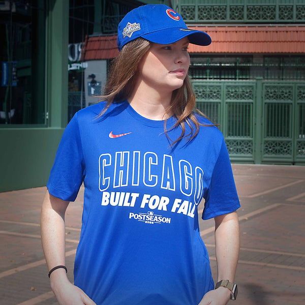 Chicago Cubs Nike 2025 Post Season Participants Built For Fall Royal Blue Short Sleeve T Shirt