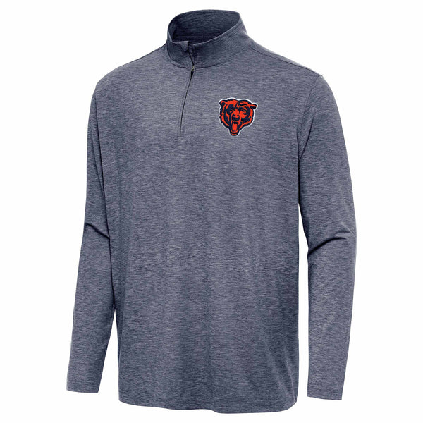 Chicago Bears Antigua Navy Bears Head Hunk Quarter Zip Pullover