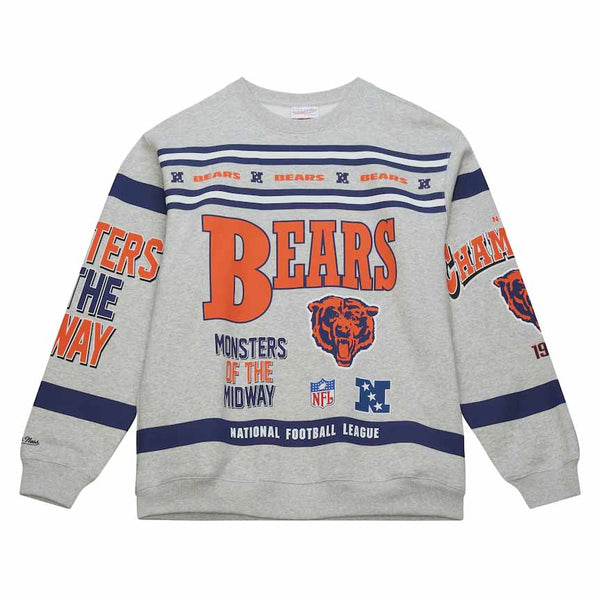 Chicago Bears Mitchell & Ness All Over Print Crewneck Sweatshirt