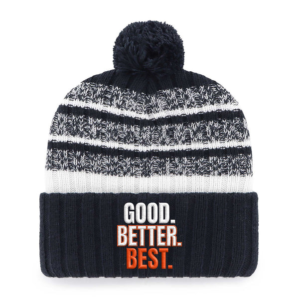 Chicago Bears 47 Brand Good-Better-Best Graphic Tavern Knit Cuff Beanie Hat