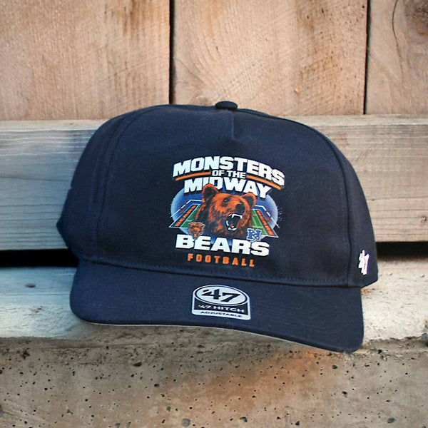 Chicago Bears 47 Brand Navy Screen Graphic Hitch Adjustable Cap