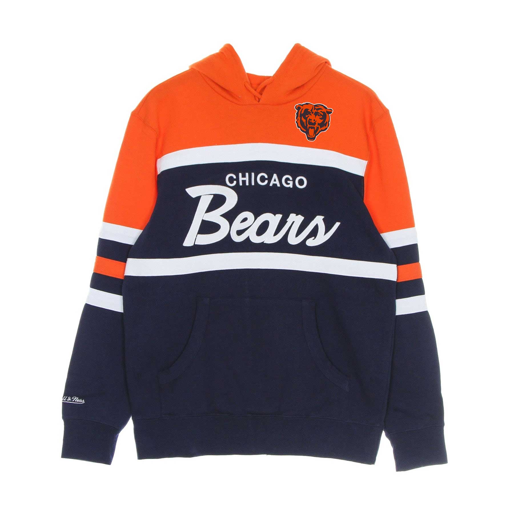 Chicago Bears Mitchell & Ness Orange & Navy Head Coach Hooded