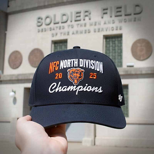 Chicago Bears 47 Brand 2025 NFC North Division Champs Hitch Adjustable Cap