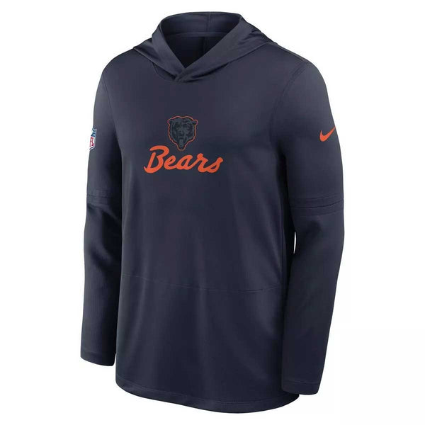 Chicago Bears Nike Rivalries Sideline Light Weight Hooded Long Sleeve Tee Shirt