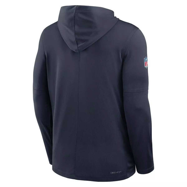 Chicago Bears Nike Rivalries Sideline Light Weight Hooded Long Sleeve Tee Shirt
