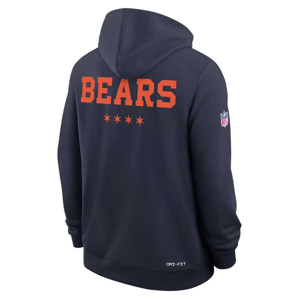 Chicago Bears Nike Rivalries Sideline Navy Blue Hooded Sweatshirt
