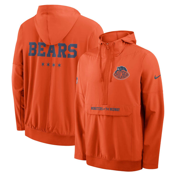 Chicago Bears Nike Rivalries Sideline Anorak Orange Embroidered Windbreaker Jacket