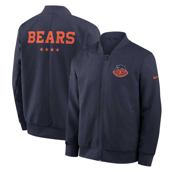 Chicago Bears Nike Rivalries Sideline Navy Bomber Jacket